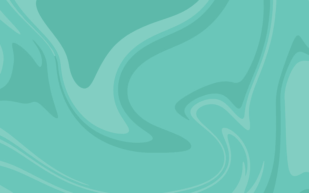 Buff City Soap graphic with various shades of swirling teal.